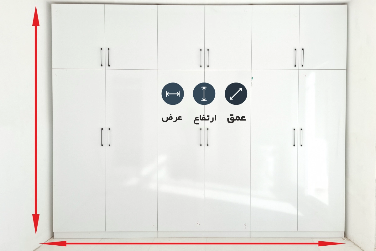 برای اندازه‌گیری کمد دیواری چه ابعادی لازم است؟